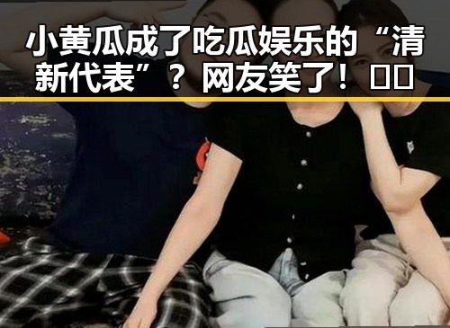 小黄瓜成了吃瓜娱乐的“清新代表”？网友笑了！🥒😂
